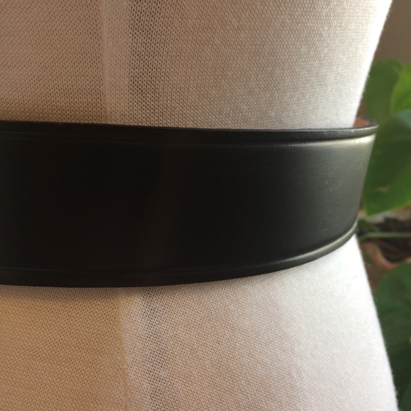 Vintage NOS Black Leather Western Style Belt, 32 - Picture 2 of 6